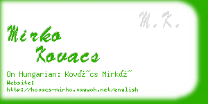 mirko kovacs business card